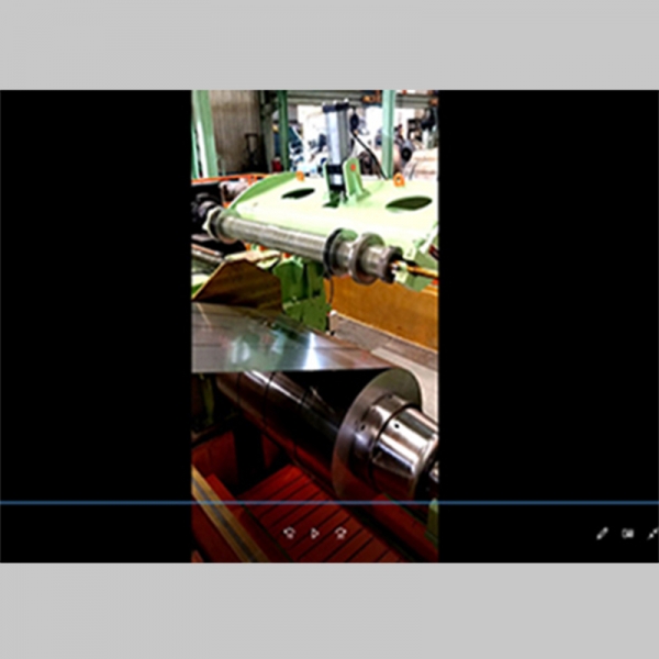 矽鋼0.5分4條無張力壓毛氈收料影片